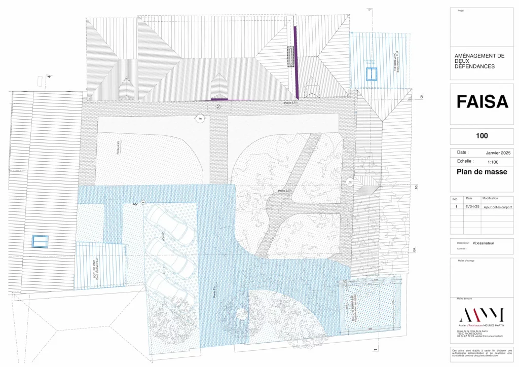 Étude de faisabilité réalisée par l'atelier Mouries-Martin Architecte DPLG.