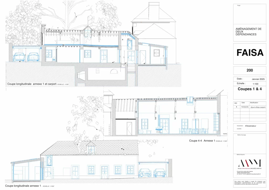Étude de faisabilité réalisée par l'atelier Mouries-Martin Architecte DPLG.