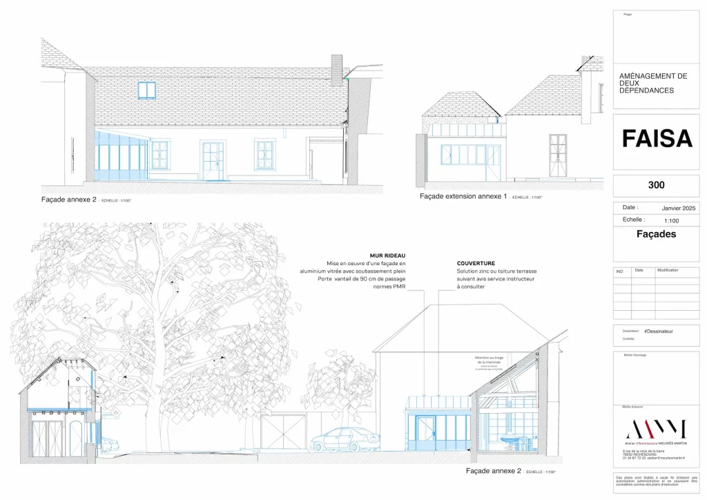 Étude de faisabilité réalisée par l'atelier Mouries-Martin Architecte DPLG.